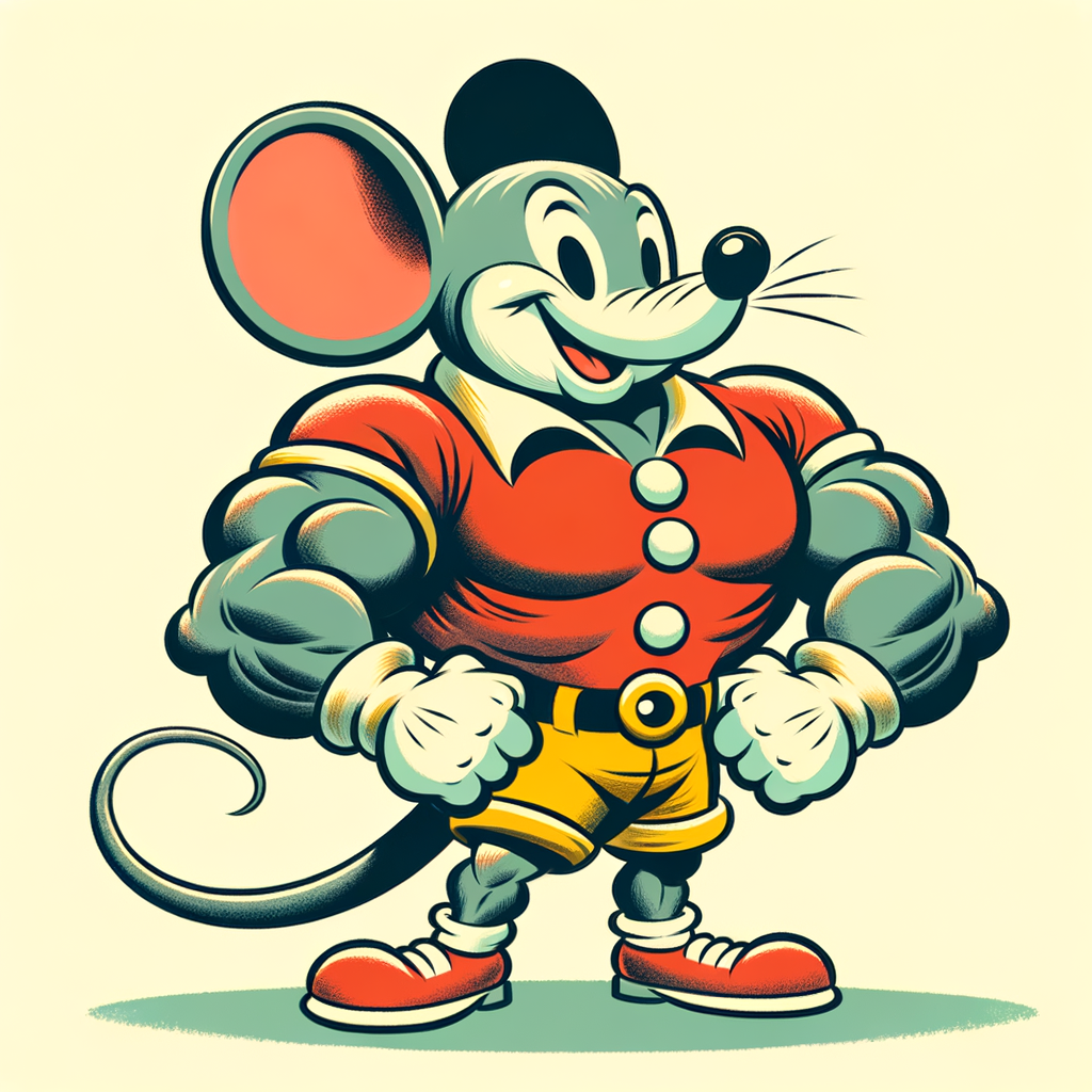 budybuilder mickey mouse