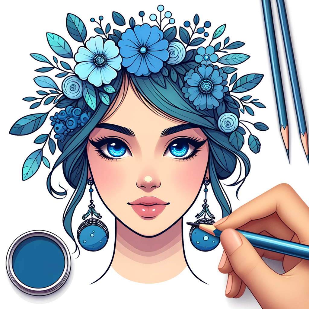 mavi küpeli kız oluştur